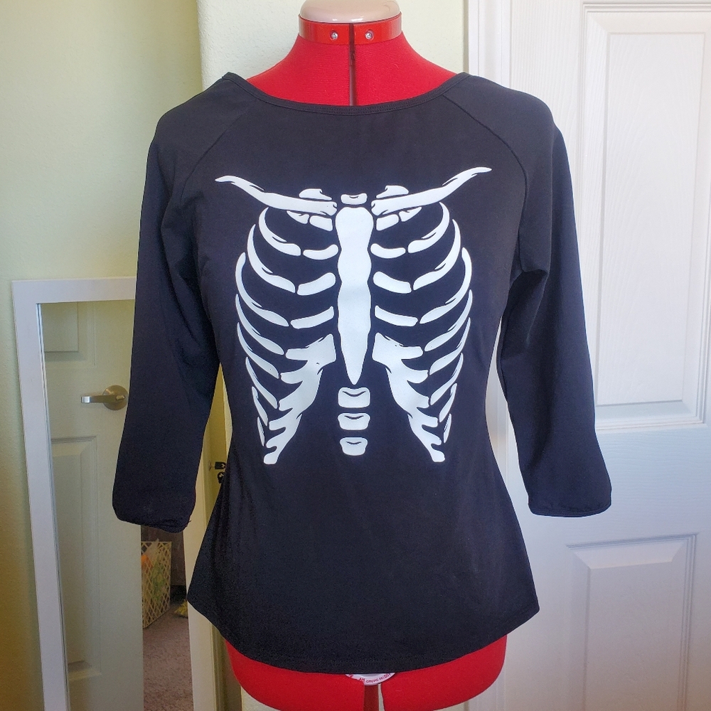 Vixen by Micheline Pitt Skeleton Glow In The Dark Top